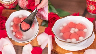 情人節甜品｜天然紅菜頭！Chilli Fagara麻辣燙限定心形桂花小丸子