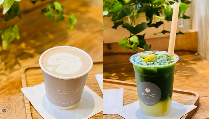 岩茶牛奶、抺茶檸檬氣泡特飲