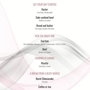 suit coffee sake valentines day 4 course menu