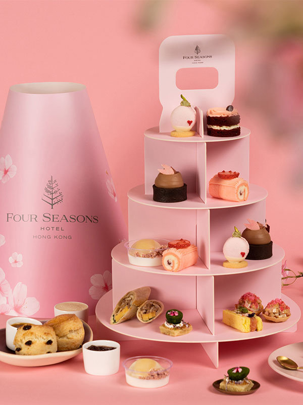 外賣下午茶推薦2022｜香港四季酒店The Lounge推出櫻花主題tea set