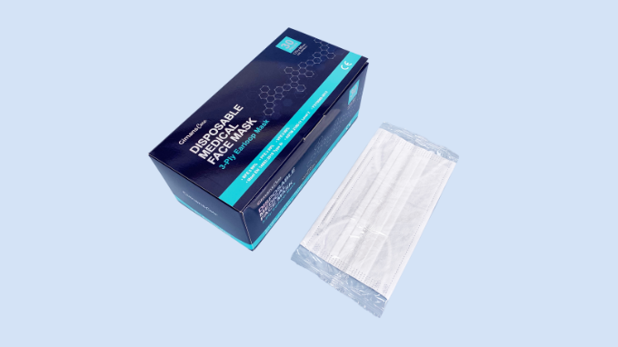 Gimans Care 成人醫用口罩兩盒（每盒30片獨立包裝，飄雪白）（總值$164）