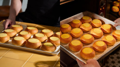 香港創意小食｜美心烘焙所新推出法式布甸麵包！嫩滑綿密蛋香濃郁、法包鬆軟煙韌