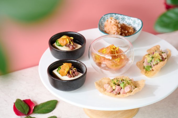 金鐘食下午茶推介！AMMO x HABA推出玫瑰限定下午茶必食海膽牛肉他他伴凍豆腐、櫻花意式奶凍