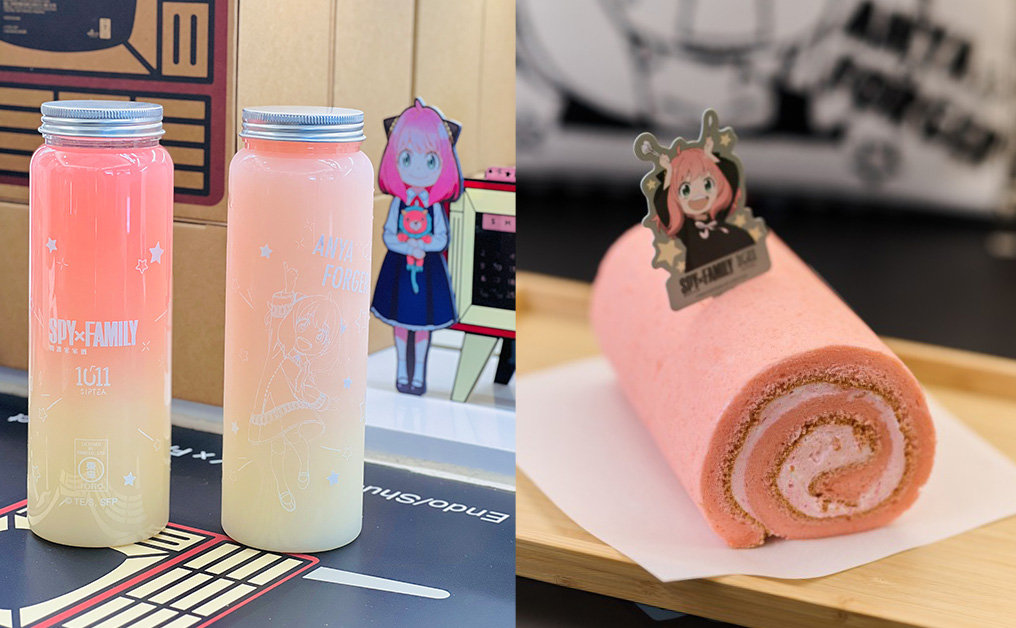 《SPY×FAMILY 間諜家家酒》X 1011SIPTEA 期間限定店登場！超美粉紅漸變玫瑰特飲＋安妮亞花生蛋糕卷等必點美食推介