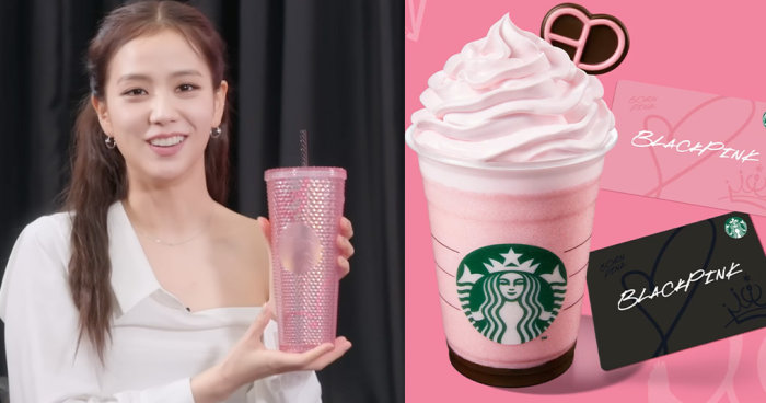 BLACKPINK+Starbucks聯乘系列登場！別注版BLACKPINK草莓朱古力忌廉星冰樂、Lisa最愛首推粉紅色水鑽不鏽鋼凍杯、BLACKPINK配色循環再造咖啡杯