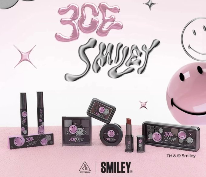 3CE x  SMILEY全新聯乘系列超吸睛！同場加映秋冬必備咖棕色唇膏推薦，冬日氛圍感up！