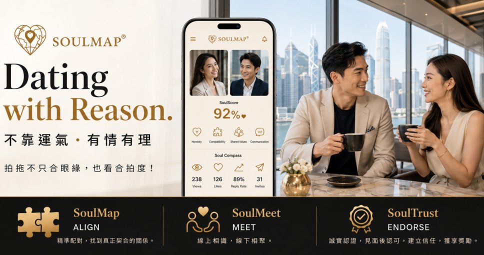 獨家優惠 | SoulMap 交友平台 60 天免費試用及送 Cosmart 4000積分